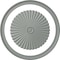 Ekena Millwork 70 1/2-in. OD x 61 3/8-in. ID Ceiling Ring with 47 5/8-in. OD Ceiling Medallion Shakuras Accent Kit CRM70BE48SH - alternate 1